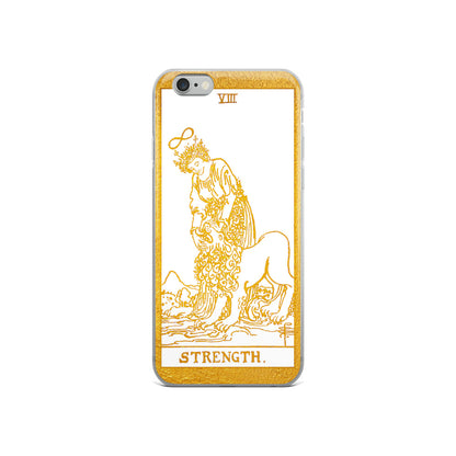 Strength Golden iPhone Case - Apollo Tarot