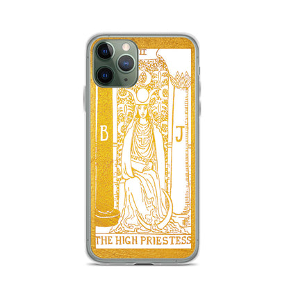 The High Priestess Golden Iphone Case - Apollo Tarot