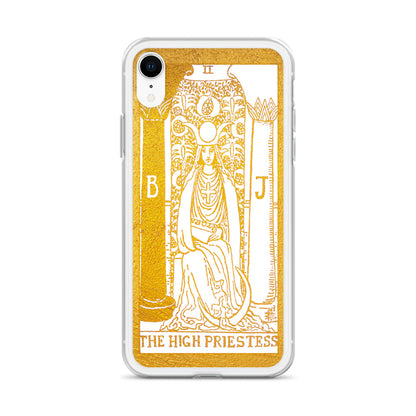 The High Priestess Golden Iphone Case - Apollo Tarot