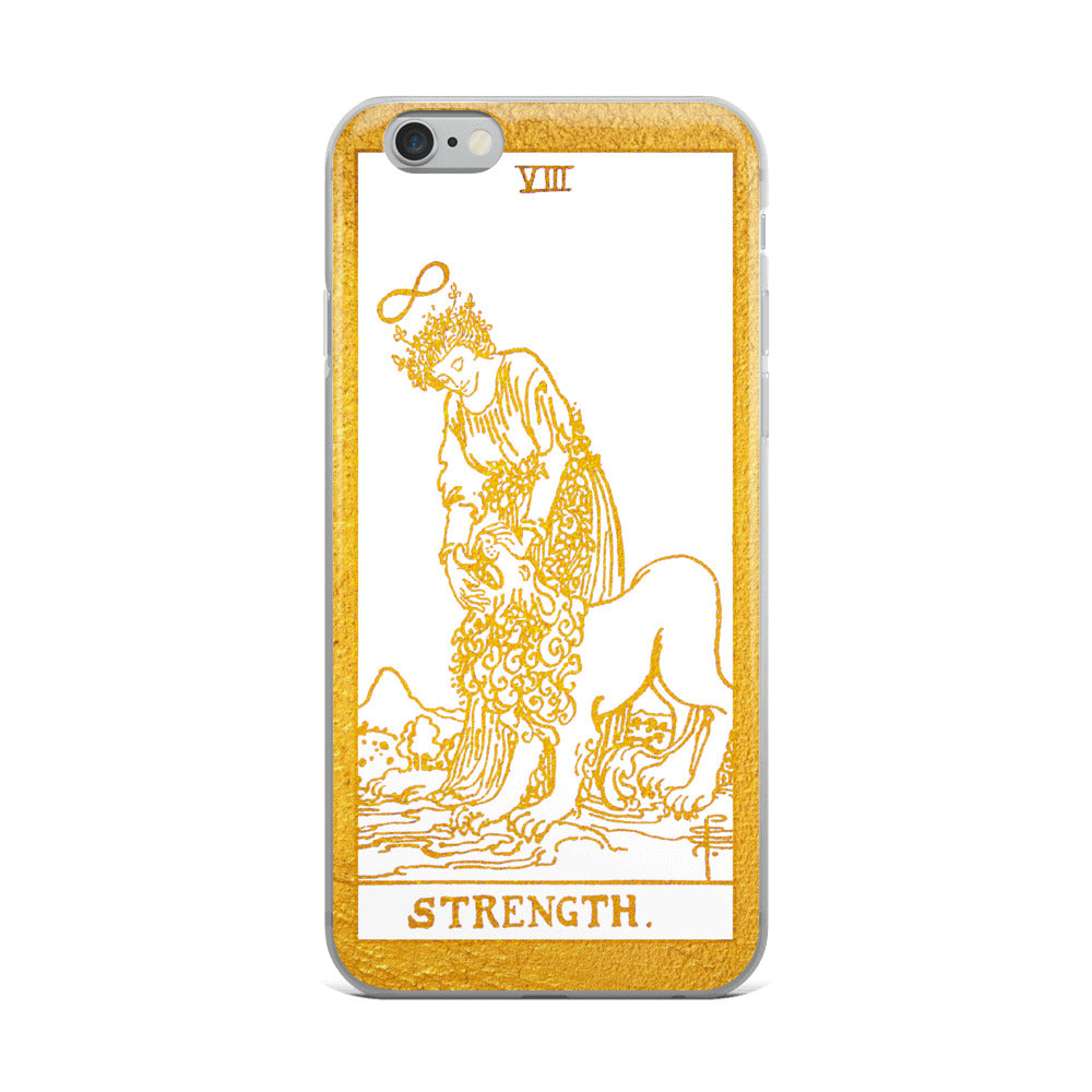 Strength Golden iPhone Case - Apollo Tarot