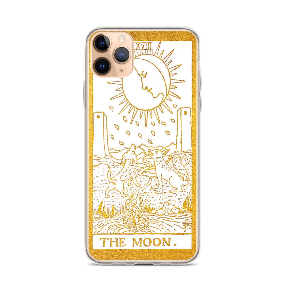 The Moon Golden iPhone Case - Apollo Tarot