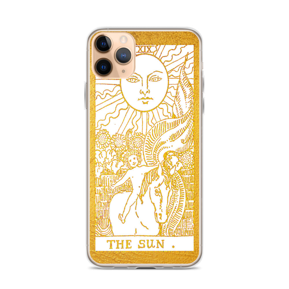 The Sun Golden iPhone Case - Apollo Tarot