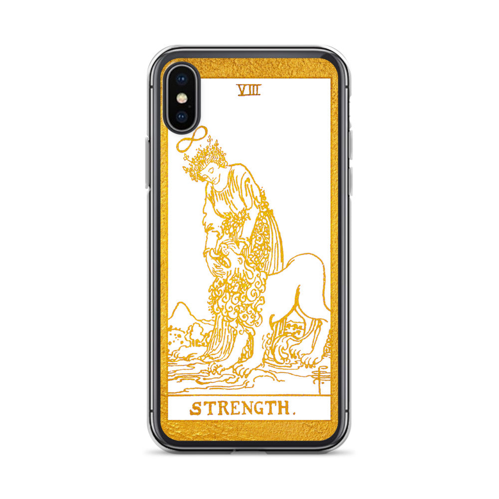 Strength Golden iPhone Case - Apollo Tarot