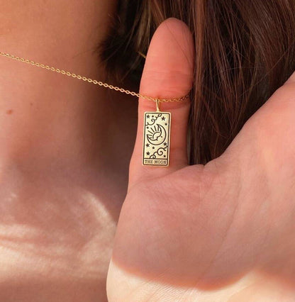 Tarot Necklace | Vintage Tarot Card Pendant