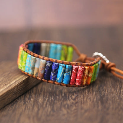 Chakra Bracelet w/ Jasper Stones | Apollo Tarot