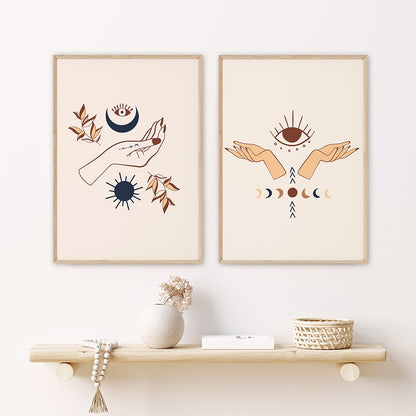 Modern Witch Wall Art | Unframed Canvas Prints