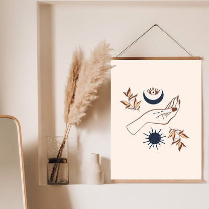 Modern Witch Wall Art | Unframed Canvas Prints