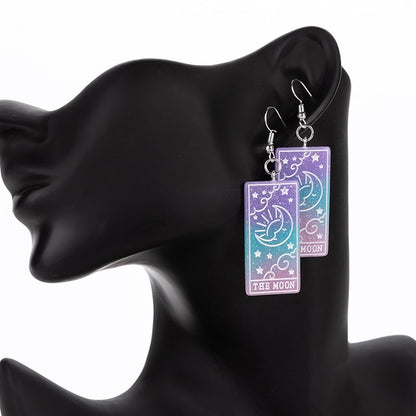 The Moon Tarot Card Resin Dangle EarringsThe Moon Tarot Card Resin Dangle Earrings | Shop Apollo Tarot