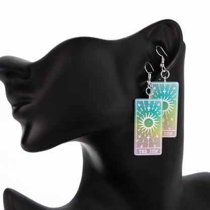 The Sun Tarot Card Resin Earrings | Apollo Tarot Shop