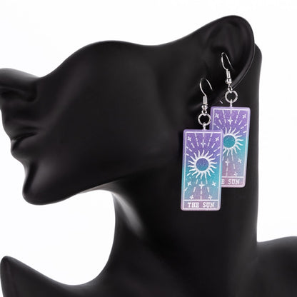 The Sun Tarot Card Resin Earrings | Apollo Tarot Shop