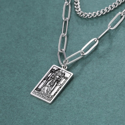 Tarot Necklace | Petit Major Arcana Pendant | Double Layer Chain | Apollo Tarot