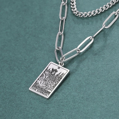 Tarot Necklace | Petit Major Arcana Pendant | Double Layer Chain | Apollo Tarot