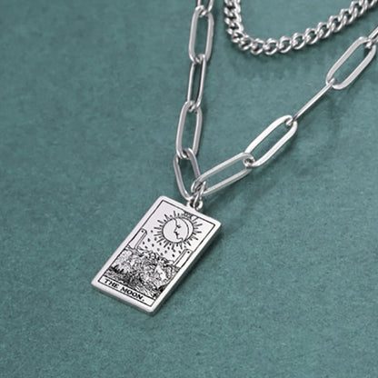 Tarot Necklace | Petit Major Arcana Pendant | Double Layer Chain | Apollo Tarot