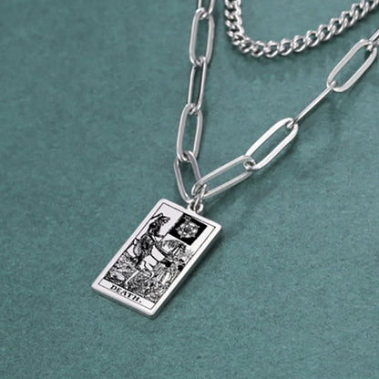 Tarot Necklace | Petit Major Arcana Pendant | Double Layer Chain | Apollo Tarot