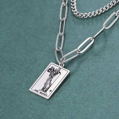 Tarot Necklace | Petit Major Arcana Pendant | Double Layer Chain | Apollo Tarot