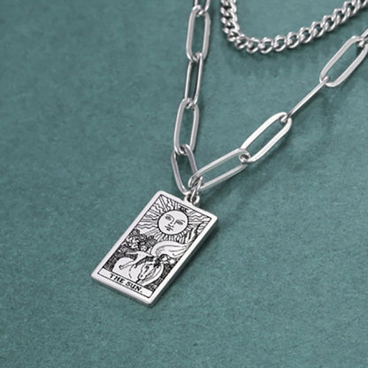 Tarot Necklace | Petit Major Arcana Pendant | Double Layer Chain | Apollo Tarot