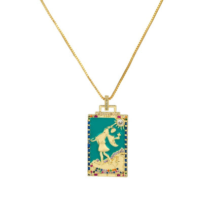 Enamel Tarot Cards Necklace | Apollo Tarot