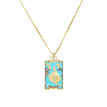 Enamel Tarot Cards Necklace | Apollo Tarot