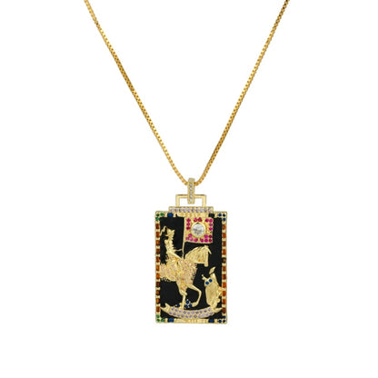 Enamel Tarot Cards Necklace | Apollo Tarot