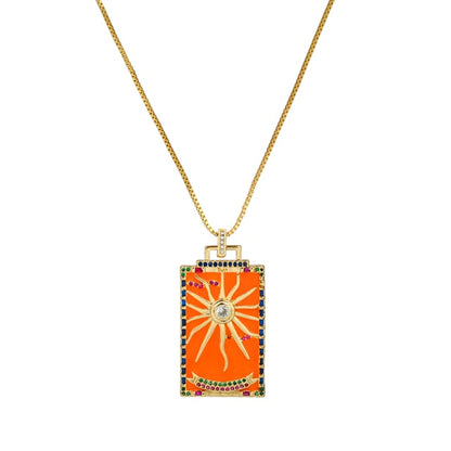 Enamel Tarot Cards Necklace | Apollo Tarot