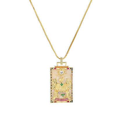 Enamel Tarot Cards Necklace | Apollo Tarot