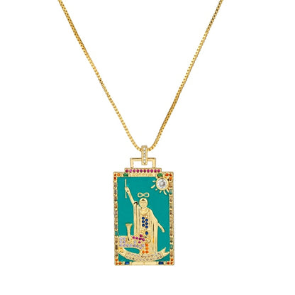 Enamel Tarot Cards Necklace | Apollo Tarot