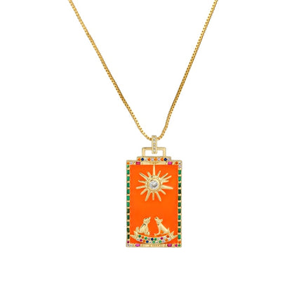 Enamel Tarot Cards Necklace | Apollo Tarot