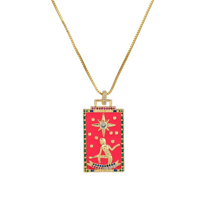 Enamel Tarot Cards Necklace | Apollo Tarot