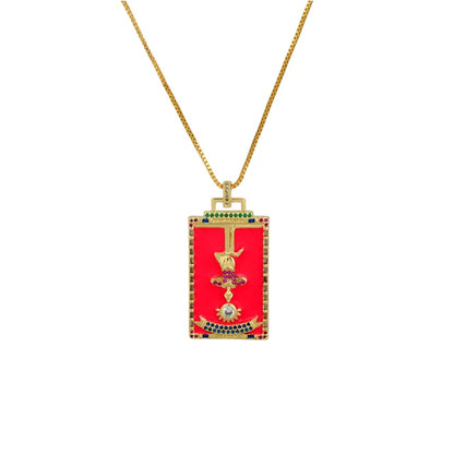 Enamel Tarot Cards Necklace | Apollo Tarot