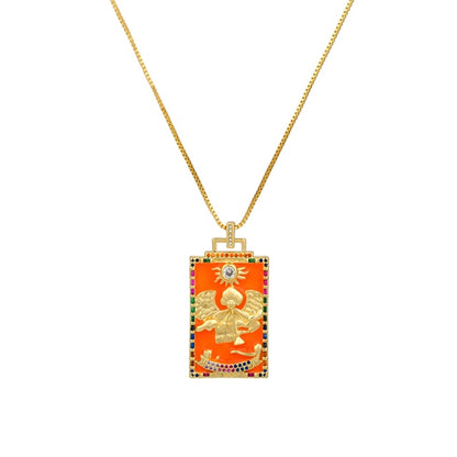 Enamel Tarot Cards Necklace | Apollo Tarot