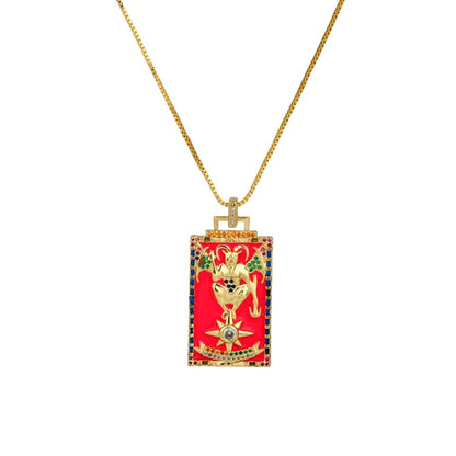 Enamel Tarot Cards Necklace | Apollo Tarot