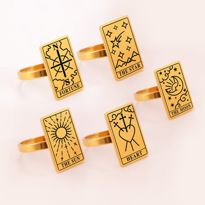 Tarot Card Ring | Silver & Gold Vintage Tarot Jewelry | Apollo Tarot