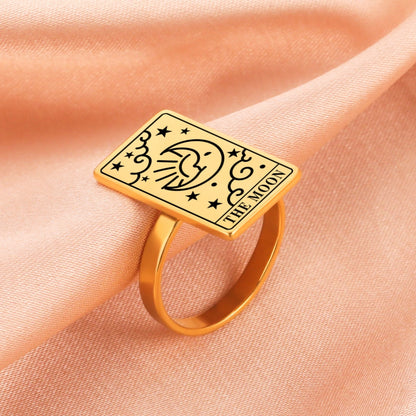 Tarot Card Ring | Silver & Gold Vintage Tarot Jewelry | Apollo Tarot