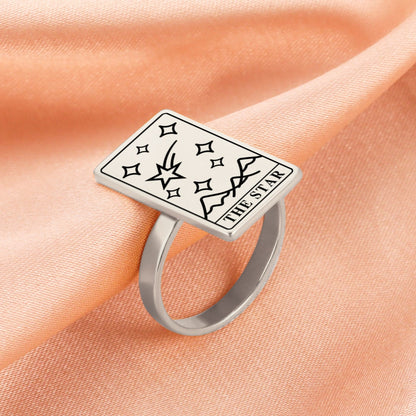 Tarot Card Ring | Silver & Gold Vintage Tarot Jewelry | Apollo Tarot