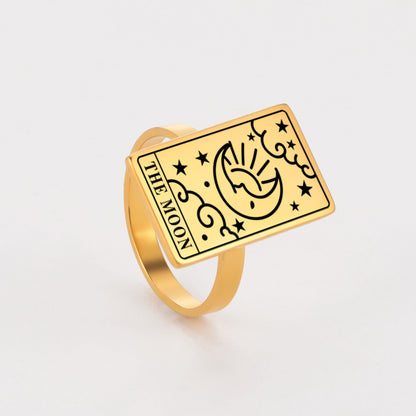 Tarot Card Ring | Silver & Gold Vintage Tarot Jewelry | Apollo Tarot