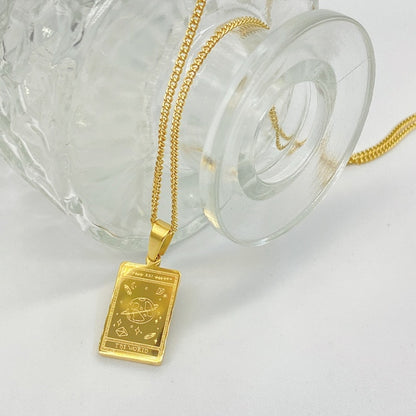 Tarot Necklace | Major Arcana Minimalist Pendant | Tarot Card Jewelry | Apollo Tarot