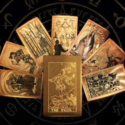 Gold Foil Tarot Deck | High End Rider-Waite Cards With English Guidebook For Beginner Tarot Readers | Witchy Gift Premium Box | Apollo Tarot