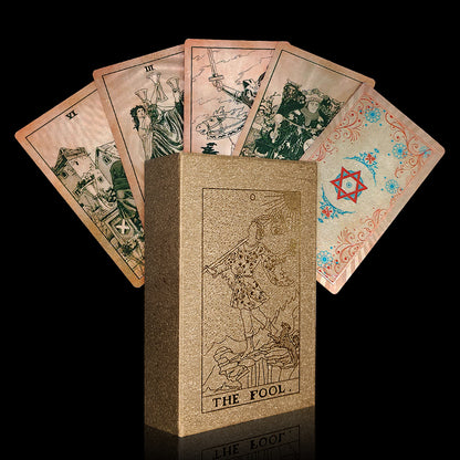 Gold Foil Tarot Deck | High End Rider-Waite Cards With English Guidebook For Beginner Tarot Readers | Witchy Gift Premium Box | Apollo Tarot