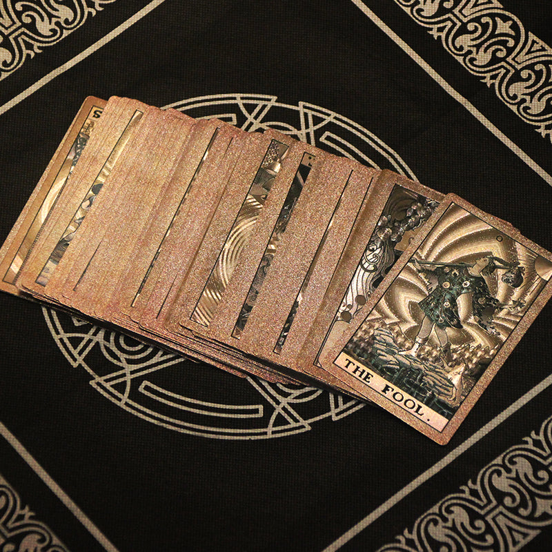 Gold Foil Tarot Deck | High End Rider-Waite Cards With English Guidebook For Beginner Tarot Readers | Witchy Gift Premium Box | Apollo Tarot