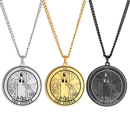 Round Tarot Card Necklace | Major Arcana Amulet Pendants | Apollo Tarot