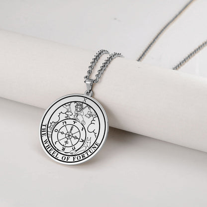 Round Tarot Card Necklace | Major Arcana Amulet Pendants | Apollo Tarot