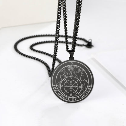 Round Tarot Card Necklace | Major Arcana Amulet Pendants | Apollo Tarot