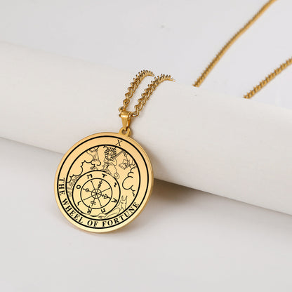 Round Tarot Card Necklace | Major Arcana Amulet Pendants | Apollo Tarot