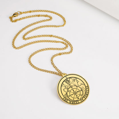 Round Tarot Card Necklace | Major Arcana Amulet Pendants | Apollo Tarot