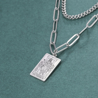 Tarot Necklace | Petit Major Arcana Pendant | Double Layer Chain | Apollo Tarot