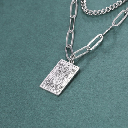 Tarot Necklace | Petit Major Arcana Pendant | Double Layer Chain | Apollo Tarot