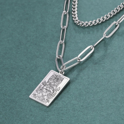 Tarot Necklace | Petit Major Arcana Pendant | Double Layer Chain | Apollo Tarot