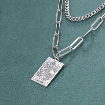 Tarot Necklace | Petit Major Arcana Pendant | Double Layer Chain | Apollo Tarot