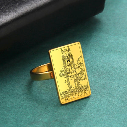 Gold Tarot Ring | Suit Of Cups Rider-Waite-Smith Cards