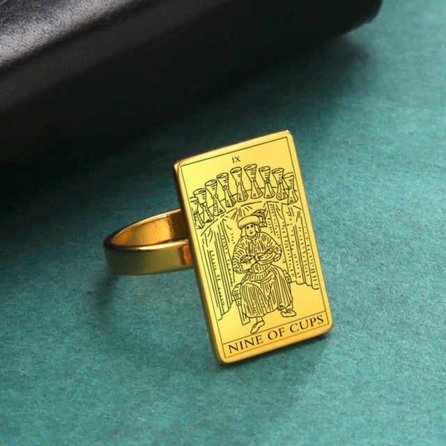 Gold Tarot Ring | Suit Of Cups Rider-Waite-Smith Cards